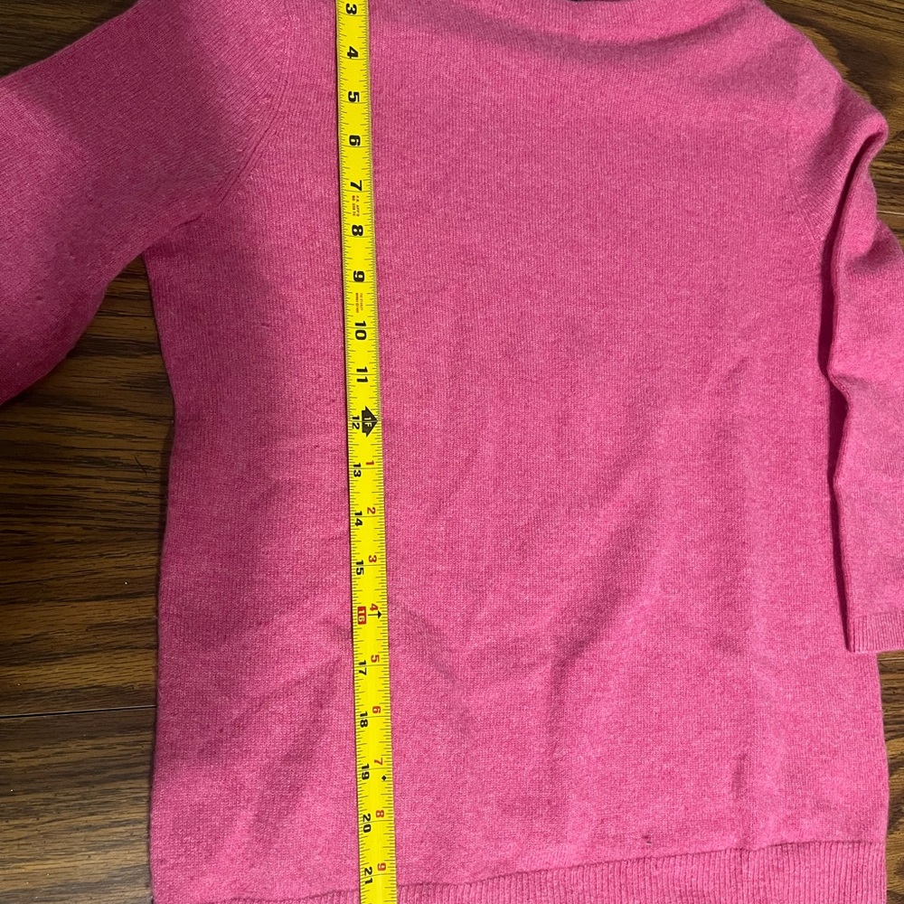 Talbots Vibrant Pink Cashmere Sweater - Picture 4 of 5